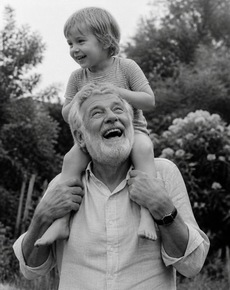 Grandfather with his grandchild